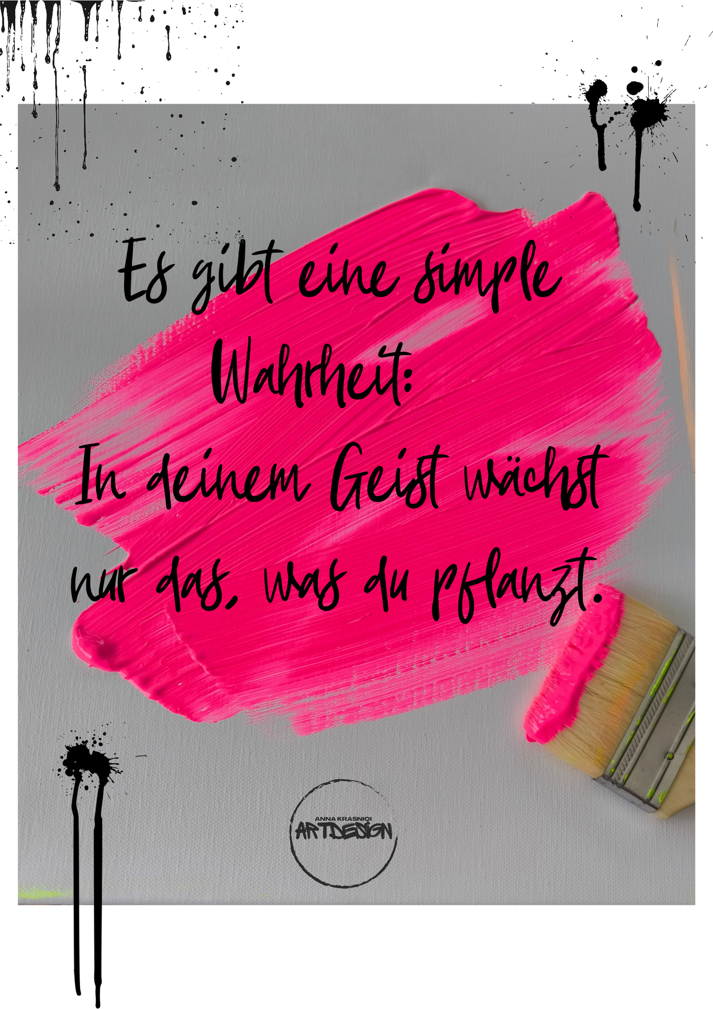 Kunstdruck A2 Weniger ist oft mehr