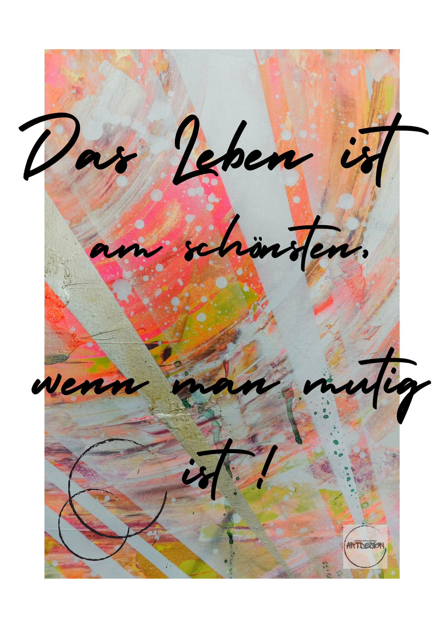 Kunstdruck A2 Ich gehe los, auch wenn ich zweifle 💜