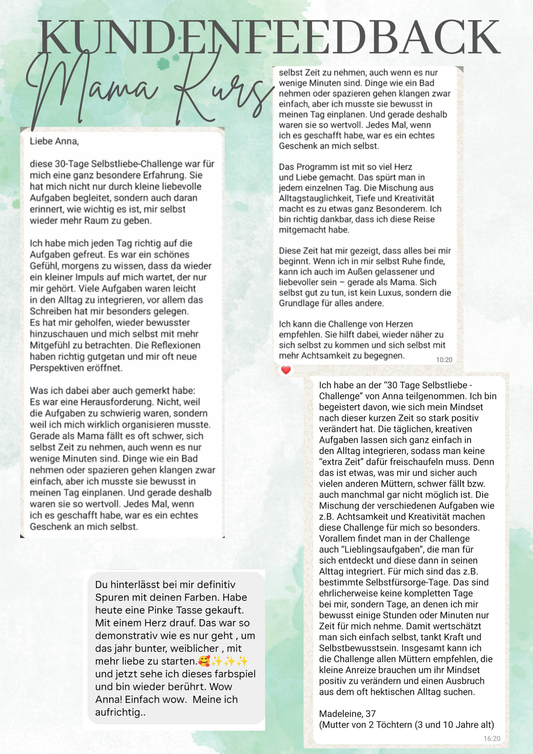 Onlinekurs Self-Care Starter Kit für Mamas