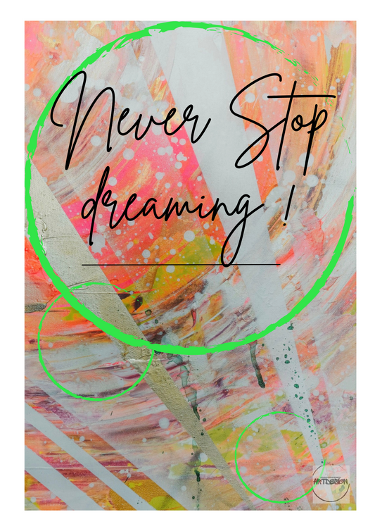 Poster A2 Never Stop dreaming❤️