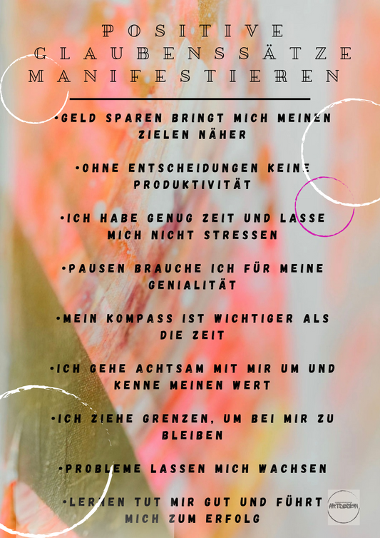 Poster A2 Glaubenssätze