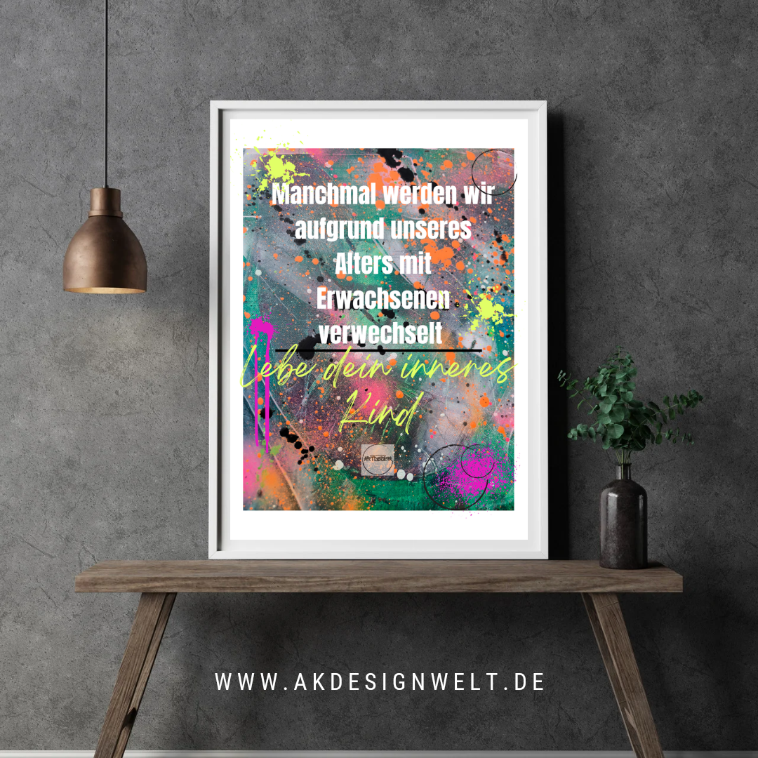 Kunstdruck A2 inneres Kind, ich höre dir zu!