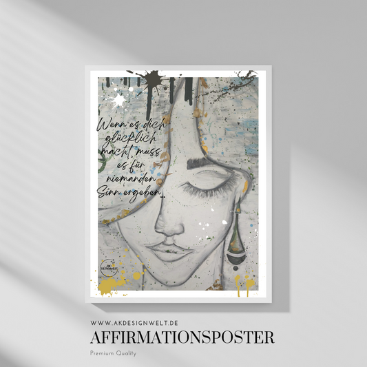 Kunstdruck A2 Glück zeigt sich leise