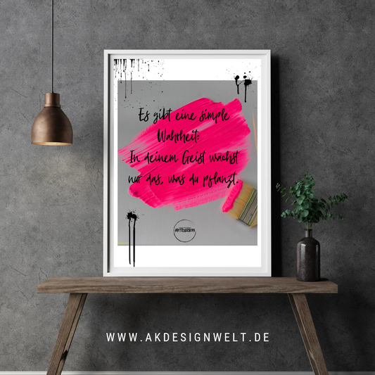 Kunstdruck A2 Weniger ist oft mehr