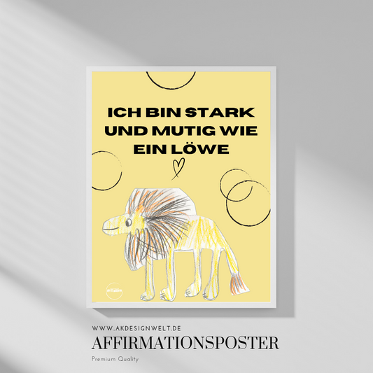 Poster A3 Löwenstark