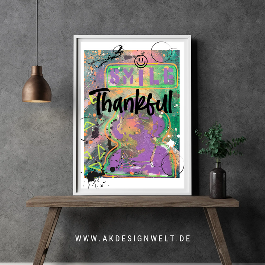 Kunstdruck A2 Dankbarkeit verändert den Blick