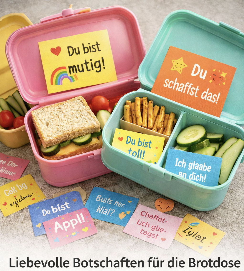 Brotdosen Affirmationszettel